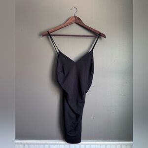 Windsor Black Glitter V-Neck Mini Dress Slip Party Dress Size Small